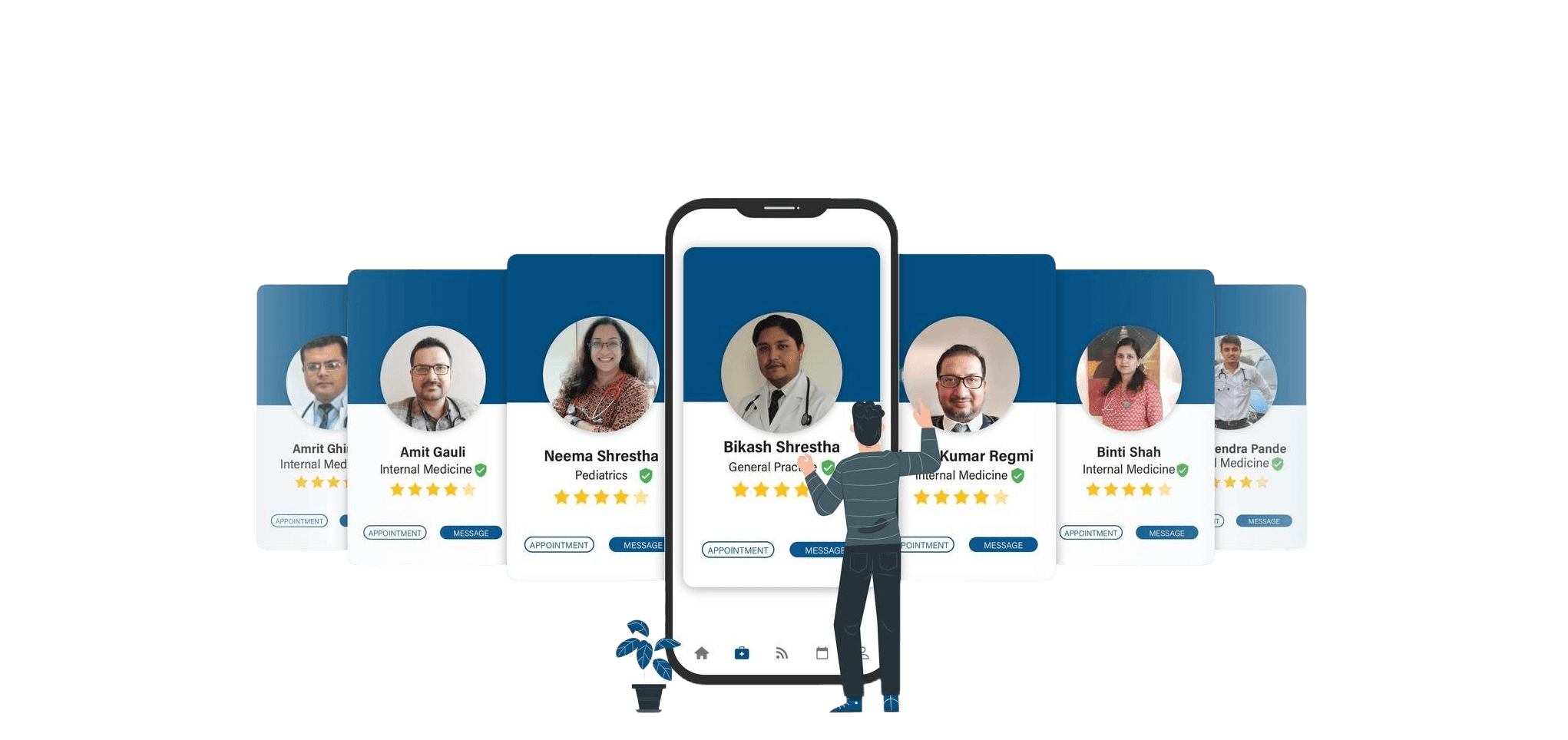 Doctor using telemedicine platform